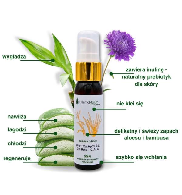 nawilżający, naturalny żel aloes i bambus dermonatura nawilżający, naturalny żel aloes i bambus dermonatura