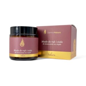 Masło do rąk i ciała do stosowania na ciepło  / świeca do masażu - Sakura 90g