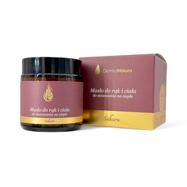 świeca krem do ciała i rąk do stosowania na ciepło sakura DermoNatura