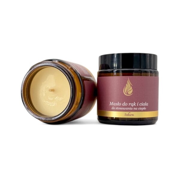 świeca masło do rąk i ciała do stosowania na ciepło sakura DermoNatura świeca masło do rąk i ciała do stosowania na ciepło sakura DermoNatura